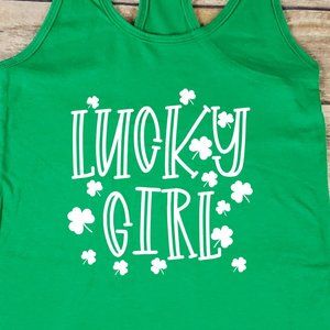 Lucky Girl - Saint Patrick's Day - Ladies fitted Tank top